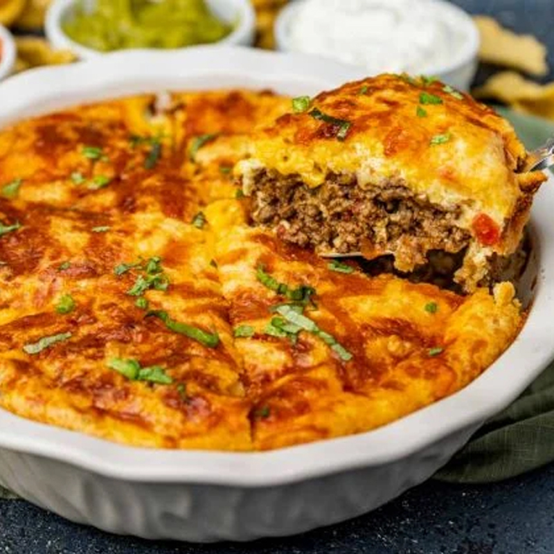 Impossible Taco Pie My First Recipe All About Baking Cooking 