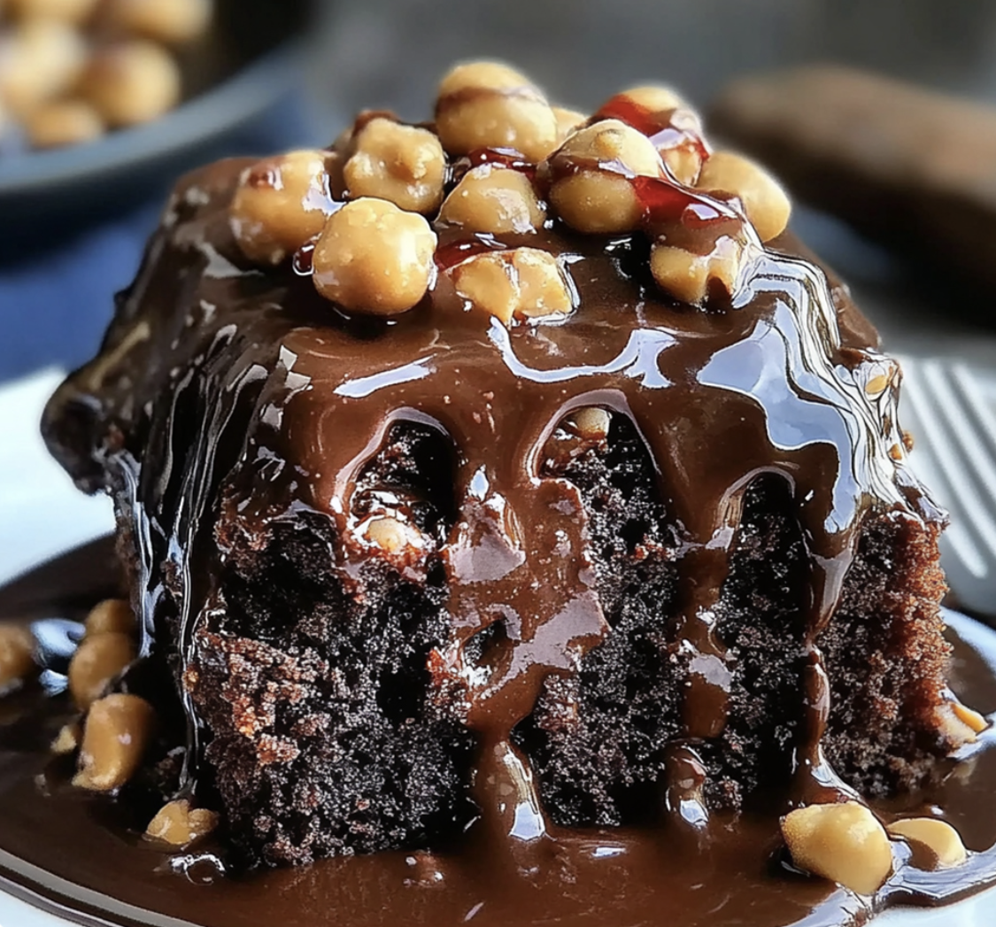 Slow Cooker Double Chocolate Peanut Butter Pudding Cake – My First ...